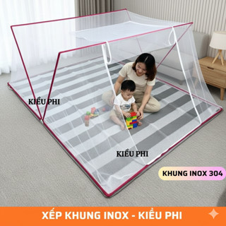  Màn ngủ chống muỗi mùng chụp gấp gọn⚡LOẠI 1⚡xếp khung tự bung thông minh khung inox 304 cao cấp 