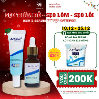  Kem Và Serum Sẹo Actiscar Hỗ Trợ Làm Mờ Sẹo Lồi Lõm Rỗ Sẹo Phẫu Thuật Sẹo Thâm Lâu Năm Sẹo Bỏng 