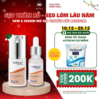  Kem Và Serum Chuyên Sâu Actiscar Hỗ Trợ Làm Mờ Sẹo Lõm Sẹo Rỗ Sẹo Thâm Mụn Lâu Năm 
