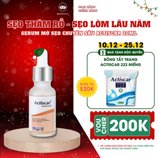  Serum Mờ Sẹo Chuyên Sâu Actiscar Hỗ Trợ Làm Mờ Sẹo Lõm Sẹo Rỗ Sẹo Thâm Mụn Lâu Năm 