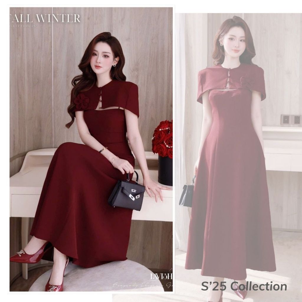 [Thiết Kế Độc Quyền] Set Váy 2 Dây Kèm Áo Choàng Thanh Lịch Chất Liệu Cao Cấp Thoải Mái Lavish Desig