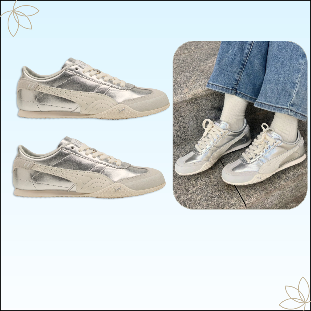 Giày Puma Bella UT Silver White 402186-06 – Giày Thể Thao Nam Nữ PM Trắng Bạc Nhẹ Êm Thoáng Chân