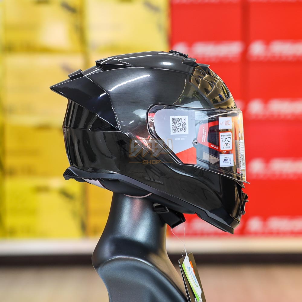 [Combo Tiết Kiệm] Mũ Fullface LS2 FF800 EVO 2 Kính Xám Xước Bóng Kèm Đuôi Gió ECE 22.06