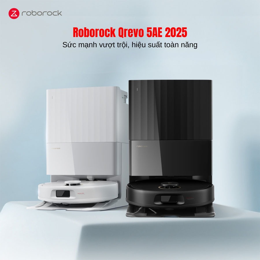 [ROBOROCK] Roborock Qrevo 5AE robot hút bụi lau nhà - Lực hút 12.000Pa - Tự động giặt sấy - Bh 2 năm