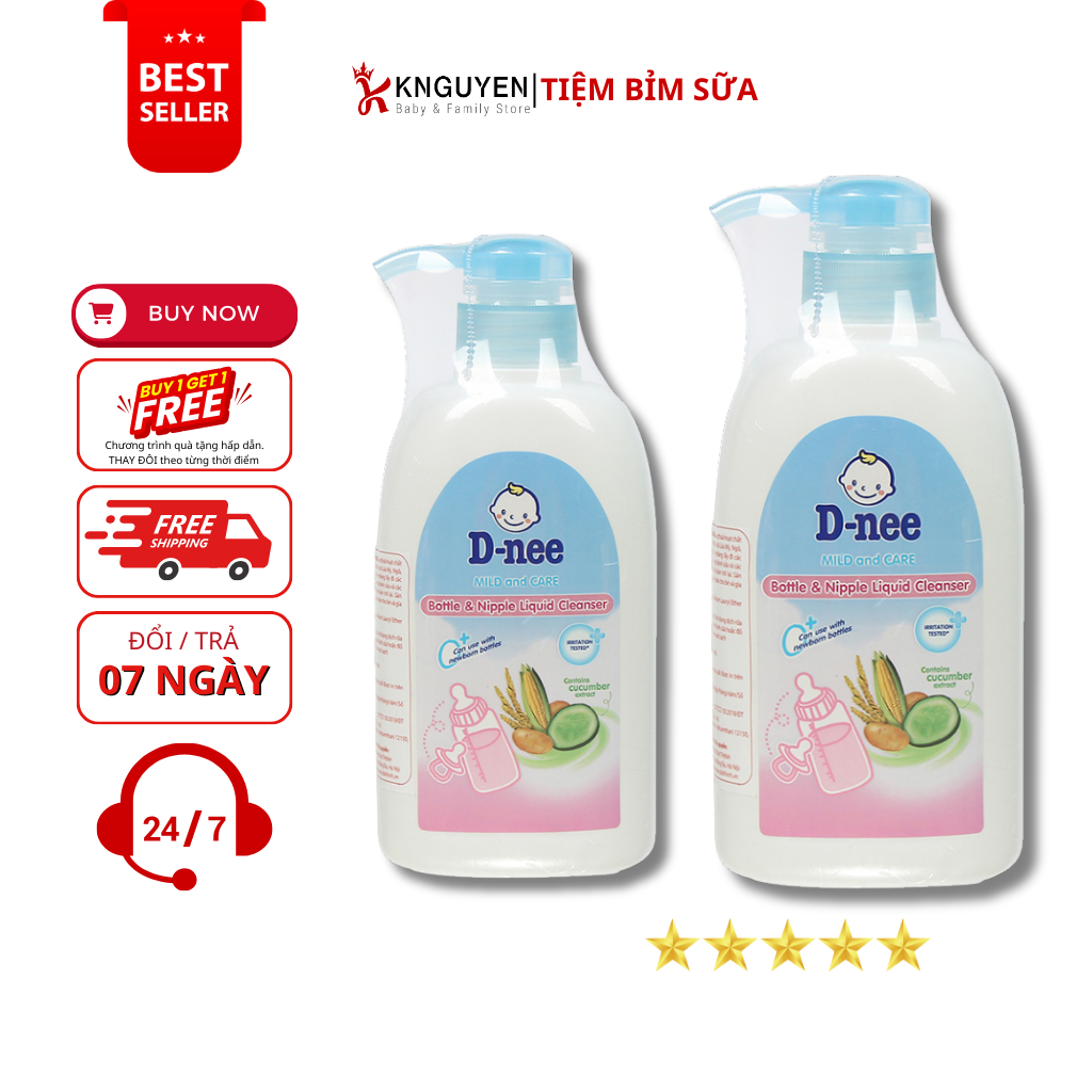 Nước rửa bình sữa Dnee Organic Thái Lan (Dạng Túi, dạng Chai)