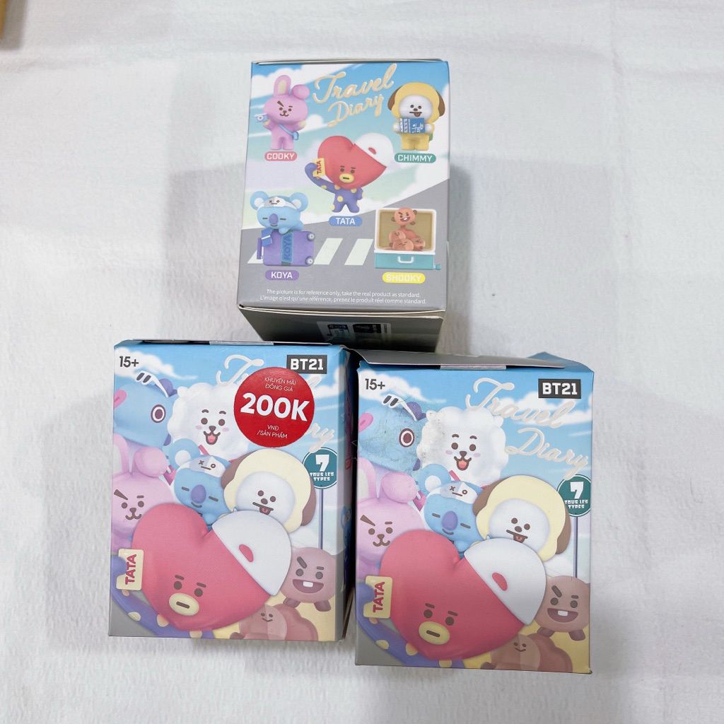 [CHÍNH HÃNG] Unseal Miniso Blindbox Series Travel BT21 mô hình dễ thương Koya Mang
