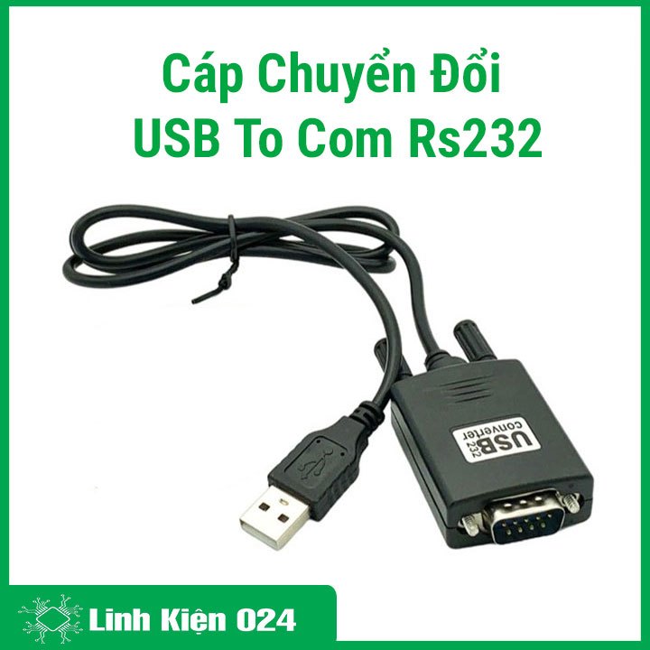 Cáp Chuyển Đổi USB To Com Rs232 Chất Lượng Cao ( Đen )