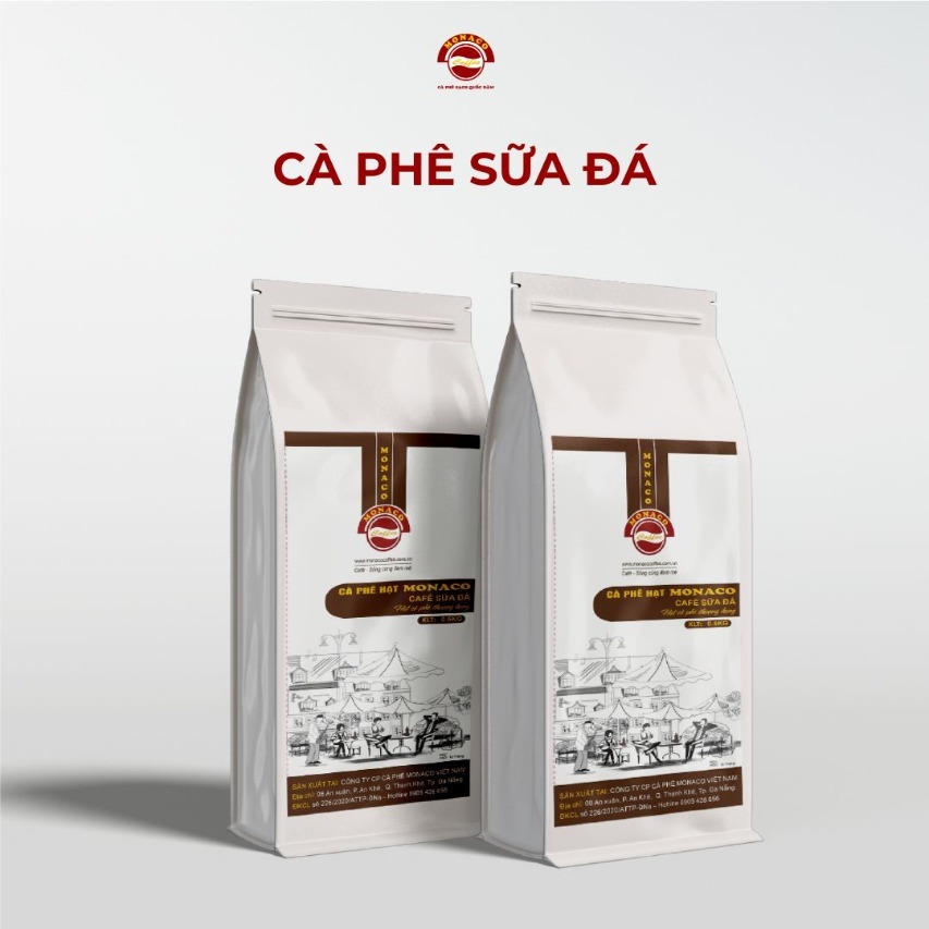 Cà Phê Sữa (Phối Robusta & Culi, Arabica, Bơ, Muối) Rang Vừa, Đắng & Chua Nhẹ, Thơm Béo Pha Phin - M