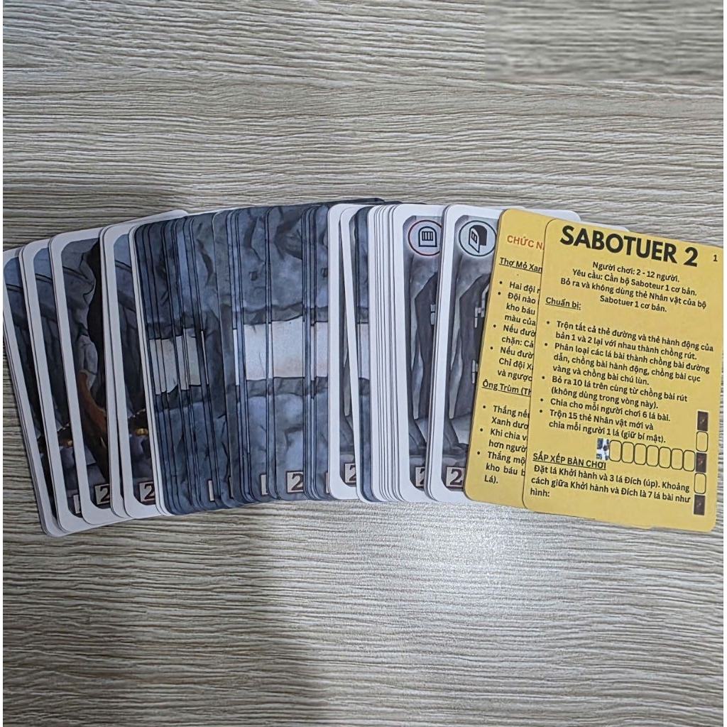 [KHÔNG HỘP] - MỞ RỘNG SABOTEUR 2 TIẾNG VIỆT LFGAMES BỘ ĐỒ CHƠI THẺ BÀI ĐÀO VÀNG
