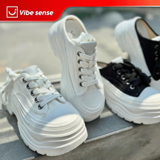  Giày Đạp Gót Nữ Thể Thao Thời Trang VIBE SENSE Sục Thời Trang Buộc Dây Đế Cao 6cm VBG001 