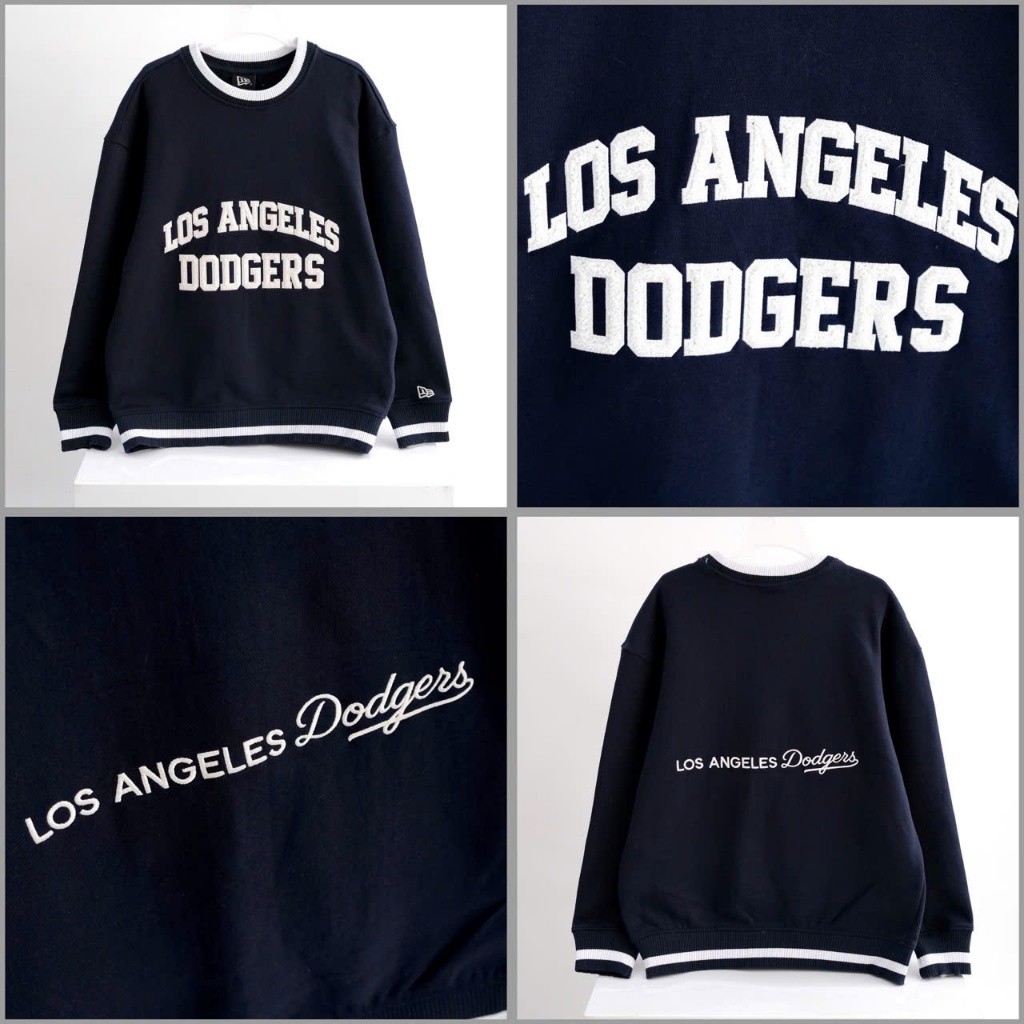 [Authentic💯] Áo Sweater New Era LA DODGERS VIỀN NAVY 16126936 - Áo Nỉ Sweater Chính Hãng Full Tem Ta