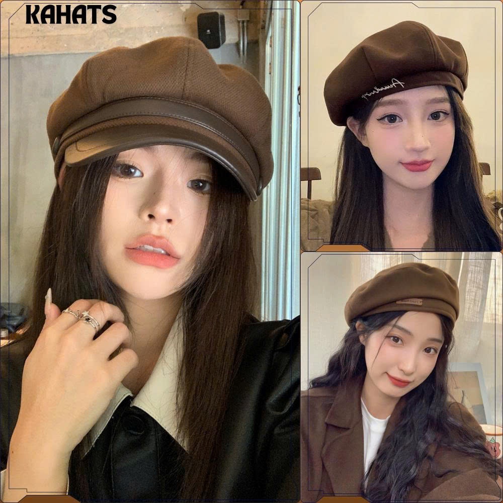 Mũ Beret Nồi Chất Nỉ Cho Mùa Thu Đông Phong Cách Vintage Cổ Điển Kiểu Dáng Basic Dễ Phối Đồ KAHATS