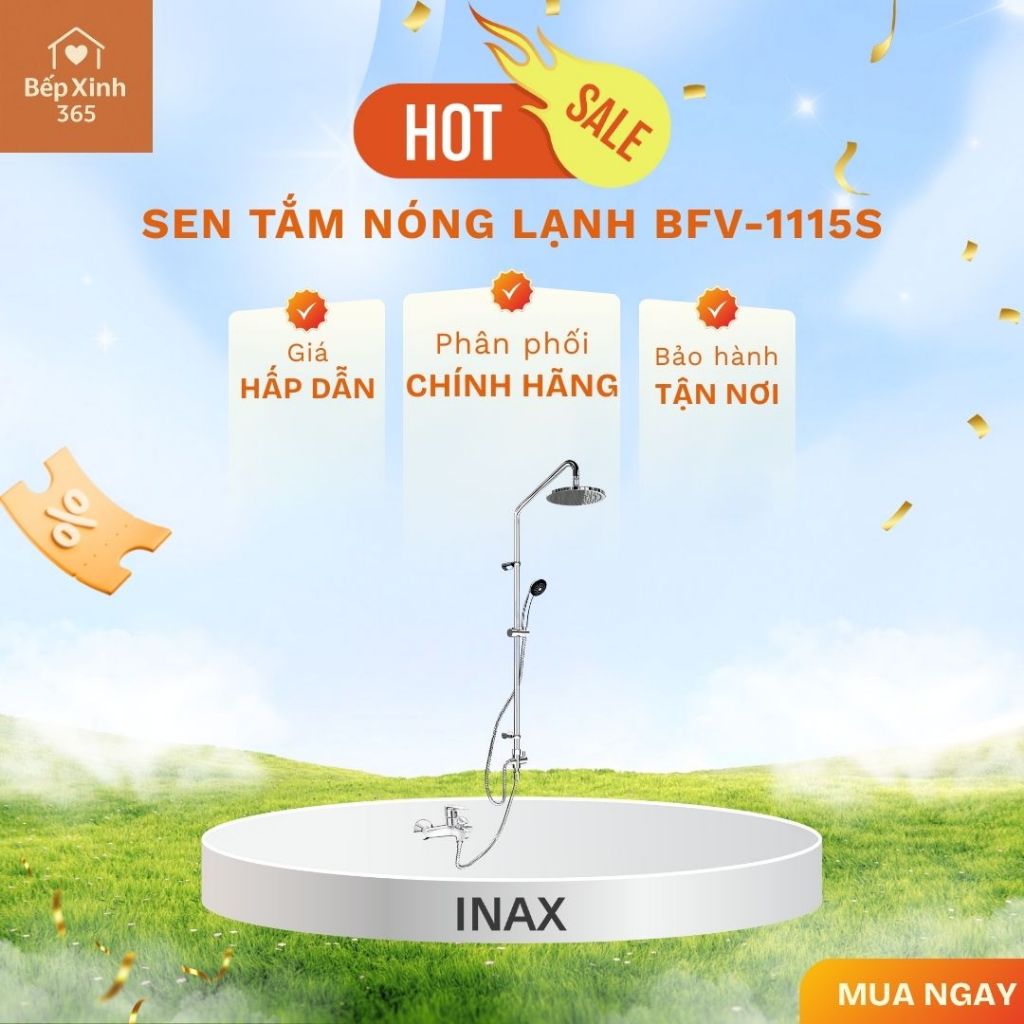 Sen tắm INAX nóng lạnh BFV-1115S - Bền Bỉ, Hoạt Động Ổn Định, Bảo Hành Chính Hãng