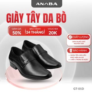   CHÍNH HÃNG  Giày Tây Nam Công Sở ANBA GT01D Da Bò Thật Cao Cấp Lịch Lãm Bảo Hành 24 Tháng 