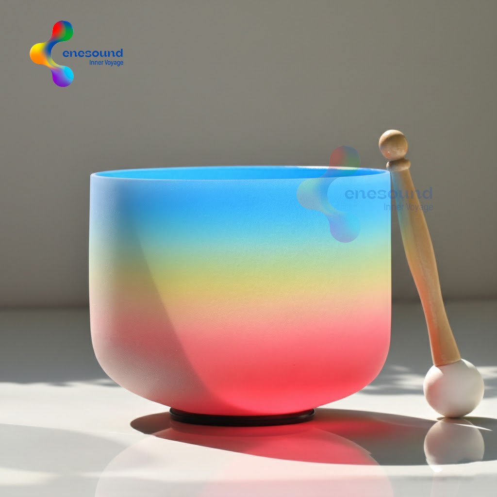 Chuông xoay thạch anh mẫu Rainbow - Crystal Singing Bowl - Sound Healing