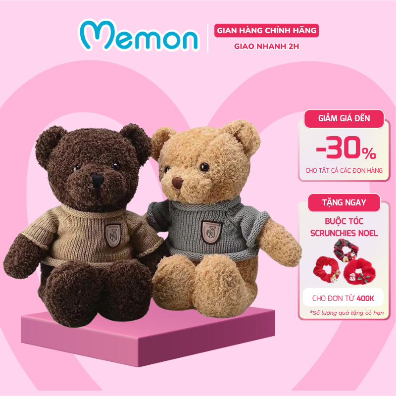 Gấu bông teddy head tales Memon thú nhồi bông teddy mềm mịn cao cấp