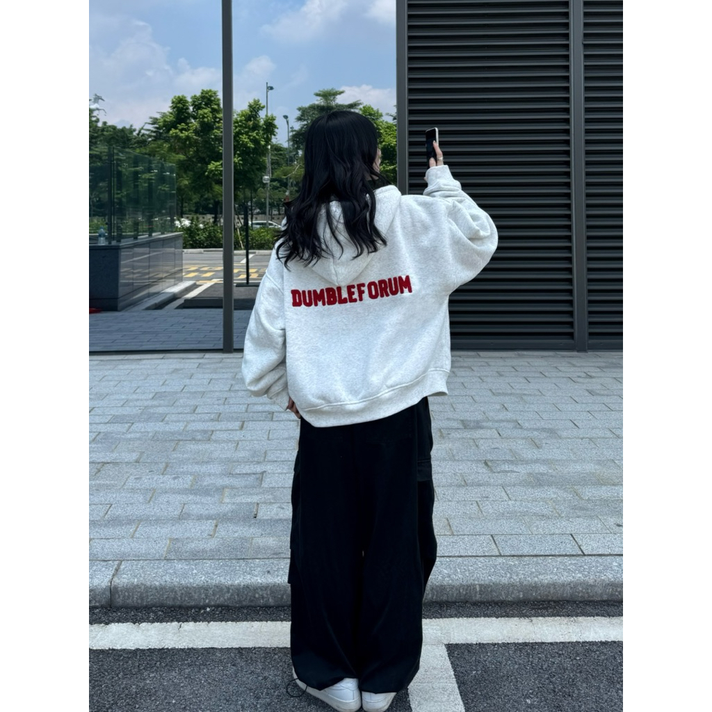 Áo Khoác Nỉ Thêu Xù Form Boxy Thêu DUMBLEFORUM Nam Nữ - 22Nastore