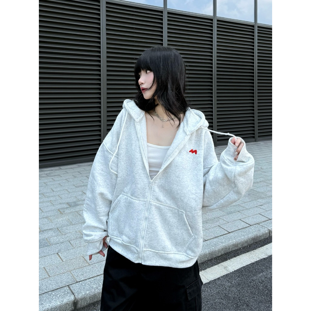 Áo Khoác Nỉ Thêu Xù Form Boxy Thêu DUMBLEFORUM Nam Nữ - 22Nastore