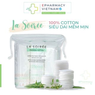 Bông Tẩy Trang LA SOIREE Cotton Tự Nhiên Siêu Dai & Mềm Mịn 