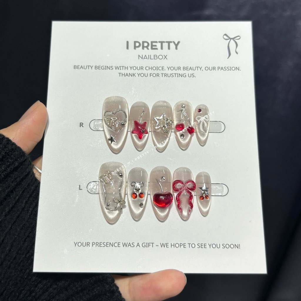 [H88] Nailbox thiết kế - Cherry on top - Độ bóng cao