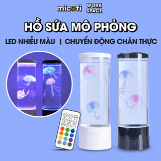  Đèn Hồ Sứa Nhân Tạo Micofi Bể Sứa Đèn LED RGB Mô Phỏng Decor Trang Trí Không Gian Bàn Làm Việc Thư Giãn 