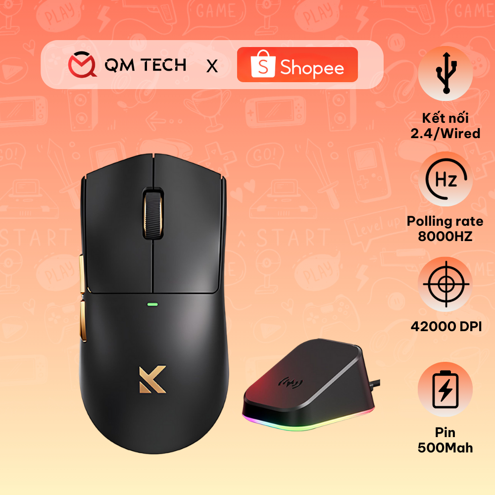 Chuột chơi game không dây Mchose K7 Ultra - QMTECHSTORE