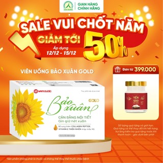  Viên uống Bảo Xuân Gold - Hỗ trợ cân bằng nội tiết tố  làm đẹp da giảm khô hạn - Hộp 30 viên 