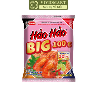   GÓI LẺ  - ACECOOK - Mì Hảo Hảo Big 100g Tôm Chua Cay Mì Big 100 Hảo Hảo Tôm chua cay Mì Hảo Hảo Big100  100g gói  