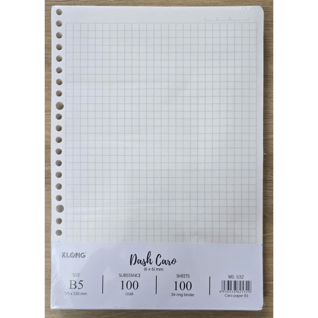 Ruột sổ còng Caro - Dash Caro KLONG B5(175X250MM) - 100 tờ; MS: 532