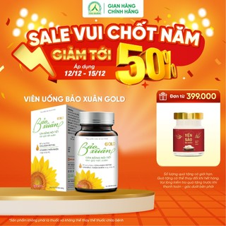  Viên uống Bảo Xuân Gold hỗ trợ cân bằng nội tiết tố nữ giảm khô hạn làm đẹp da - Lọ 120 viên 