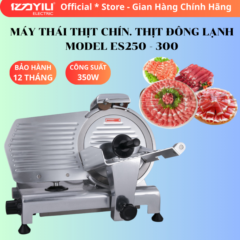 Máy Thái Thịt Chín, Thịt Đông Lạnh ES-250 Shunling điều chỉnh độ dày lát cắt 1mm - 15mm tùy chỉnh. Bảo hành 12 Tháng