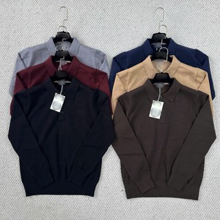 ⚡️[Hight Quality] Hàng Có Sẵn!! Áo Polo Len Dài Tay Nam Nữ - Họa Tiết Dệt Logo Áo Sang Trọng Hàng Cao Cấp