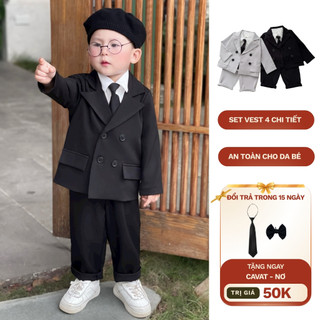  Set Bộ Vest Bé Trai Fbaby 4 Khuy Kèm Áo Sơ Mi Cavat Công Tử Hàn Quốc Mặc Dự Tiệc Đi Chơi Sự Kiện Phong Cách Lịch Lãm 