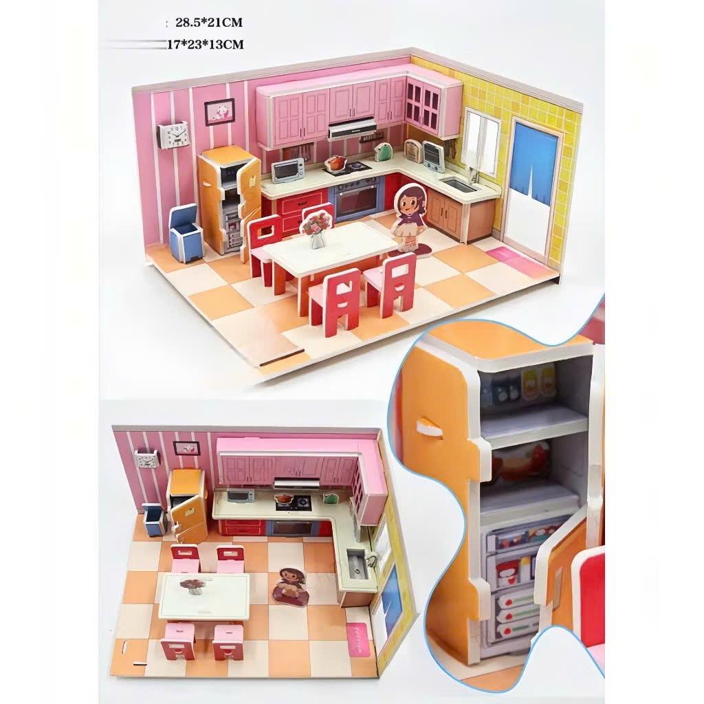 Bộ ghép nhà 3D bằng xốp cho bé – Đồ chơi lắp ghép sáng tạo, thông minh