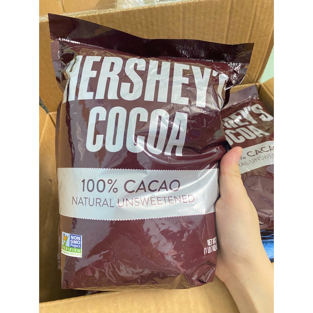 (Hoả Tốc- Hàng Mỹ)Bột pha chế Cacao nguyên chất Hershey’s Cocoa 100% Cacao size lớn và nhỏ