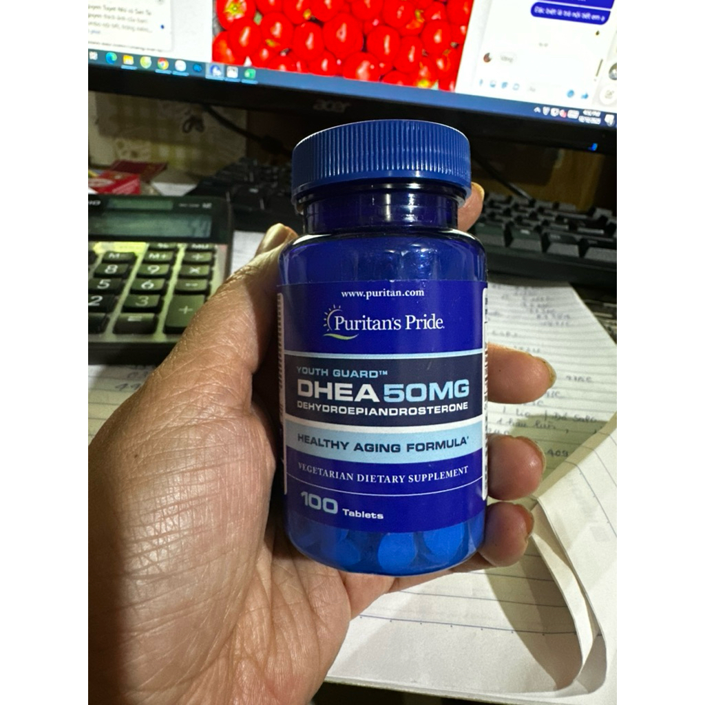 Viên Uống Hỗ Trợ Nội Tiết Tố Cho Nữ DHEA Puritan's Pride 50mg 100 viên