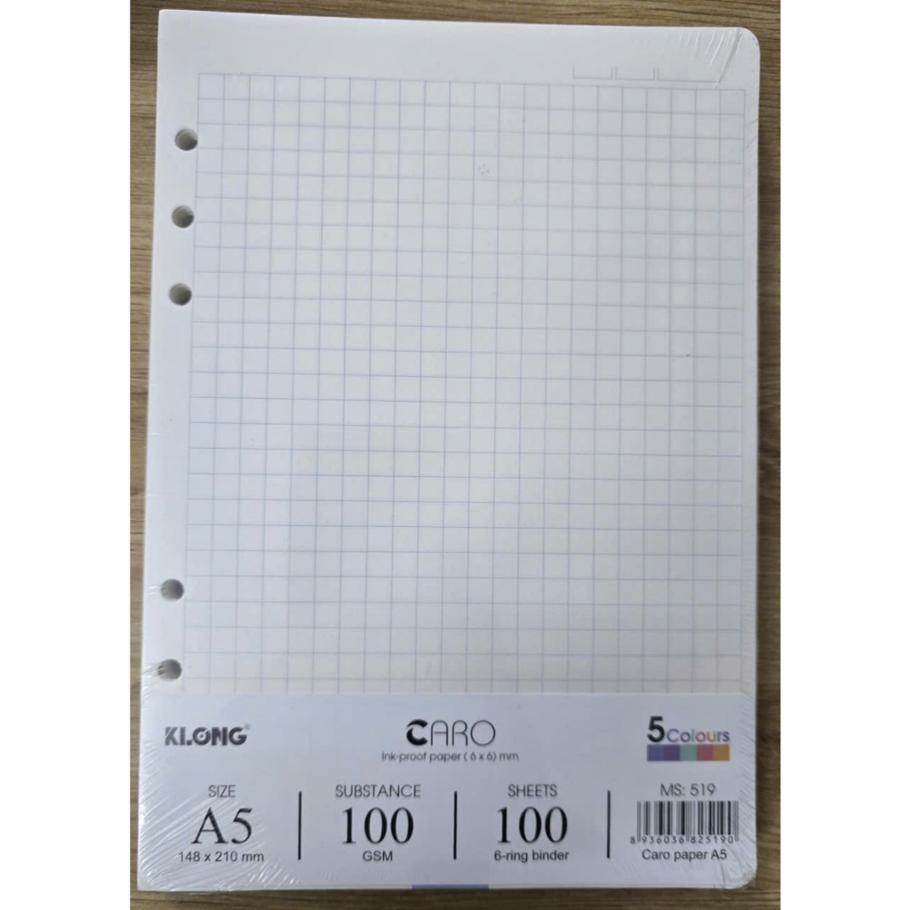 Ruột sổ còng Caro  Dash Caro KLONG A5 (148X210mm) - 100 tờ; MS: 519