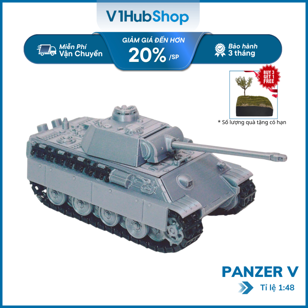 Mô hình xe tank Panther Ausf.G - Panzer V | Xe quân sự Đức tỉ lệ 1/48