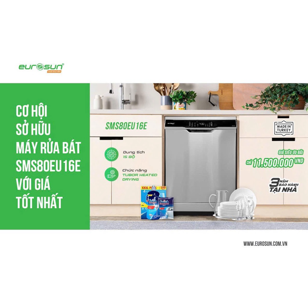 Máy rửa bát Eurosun SMS80EU16E 16bộ