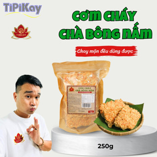  Cơm Cháy Chay Siêu Nấm Ròn Rụm Cay Vừa Gói 250g - Chay Mặn Đều Dùng Được - TiPiKay Shop 