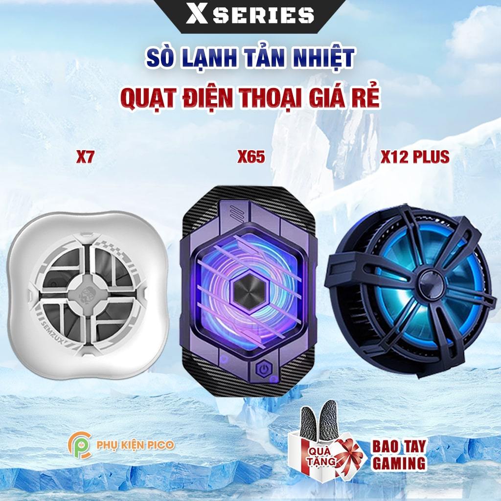 Quạt tản nhiệt điện thoại sò lạnh từ tính X12 / X7 / X65 / X12 Plus / X122 SE / X131 Livestream chơi