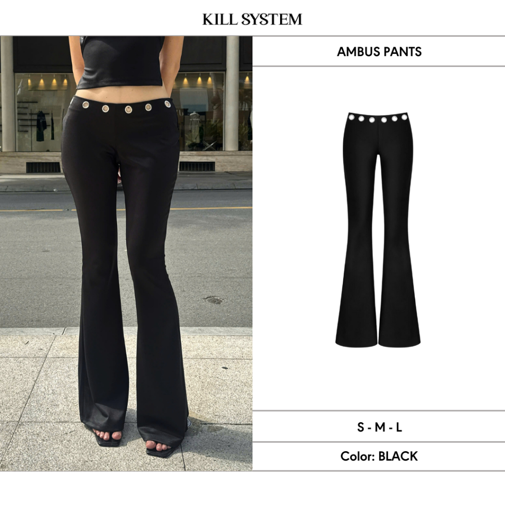 Quần ống loe mắt cáo AMBUS - 𝐊𝐈𝐋𝐋 𝐒𝐘𝐒𝐓𝐄𝐌