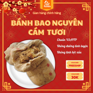  Bánh bao tươi nguyên cám Baker Baking mix vị không chất bảo quản set 4 bánh 