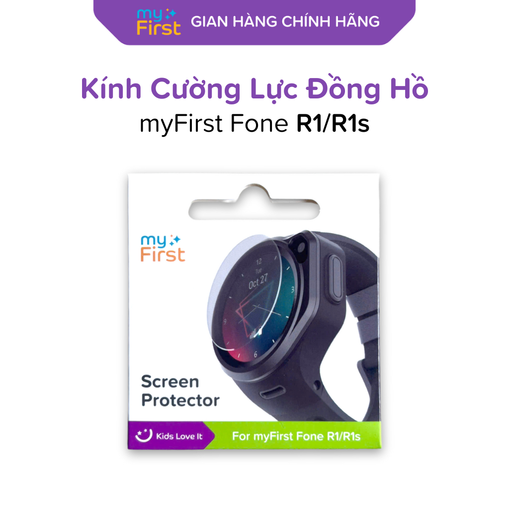 Cường lực bảo vệ mặt đồng hồ myFirst Fone R1/R1S - mặt kính chống vỡ, trầy xước, va đập