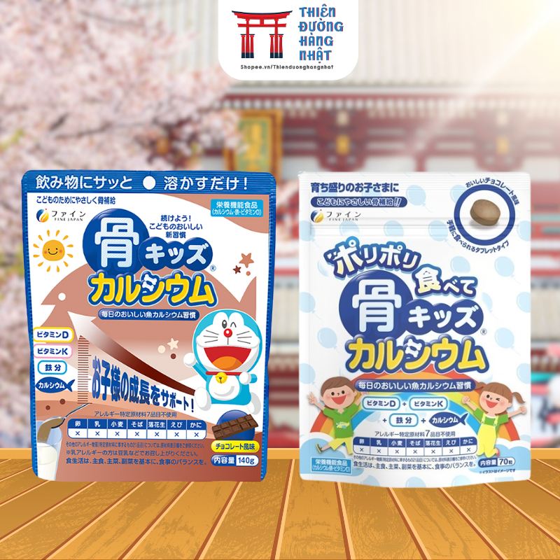 Canxi Cá Tuyết Nhật Bản Bone's Calcium cho bé từ 1 tuổi dạng bột, dạng viên hỗ trợ chiều cao cho trẻ