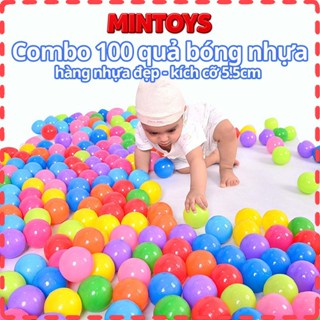  Combo túi 100 quả bóng nhựa cho bé vui chơi kích cỡ 5.5cm 