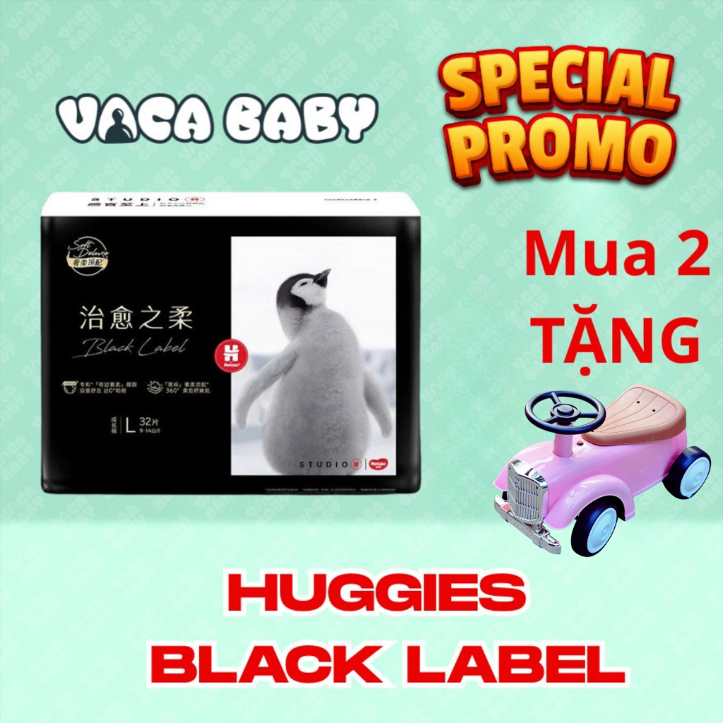 Tã Bỉm QUẦN Huggies Black Label siêu cao cấp cho bé đủ size M36/ L32/ XL28/ XXL24 miếng