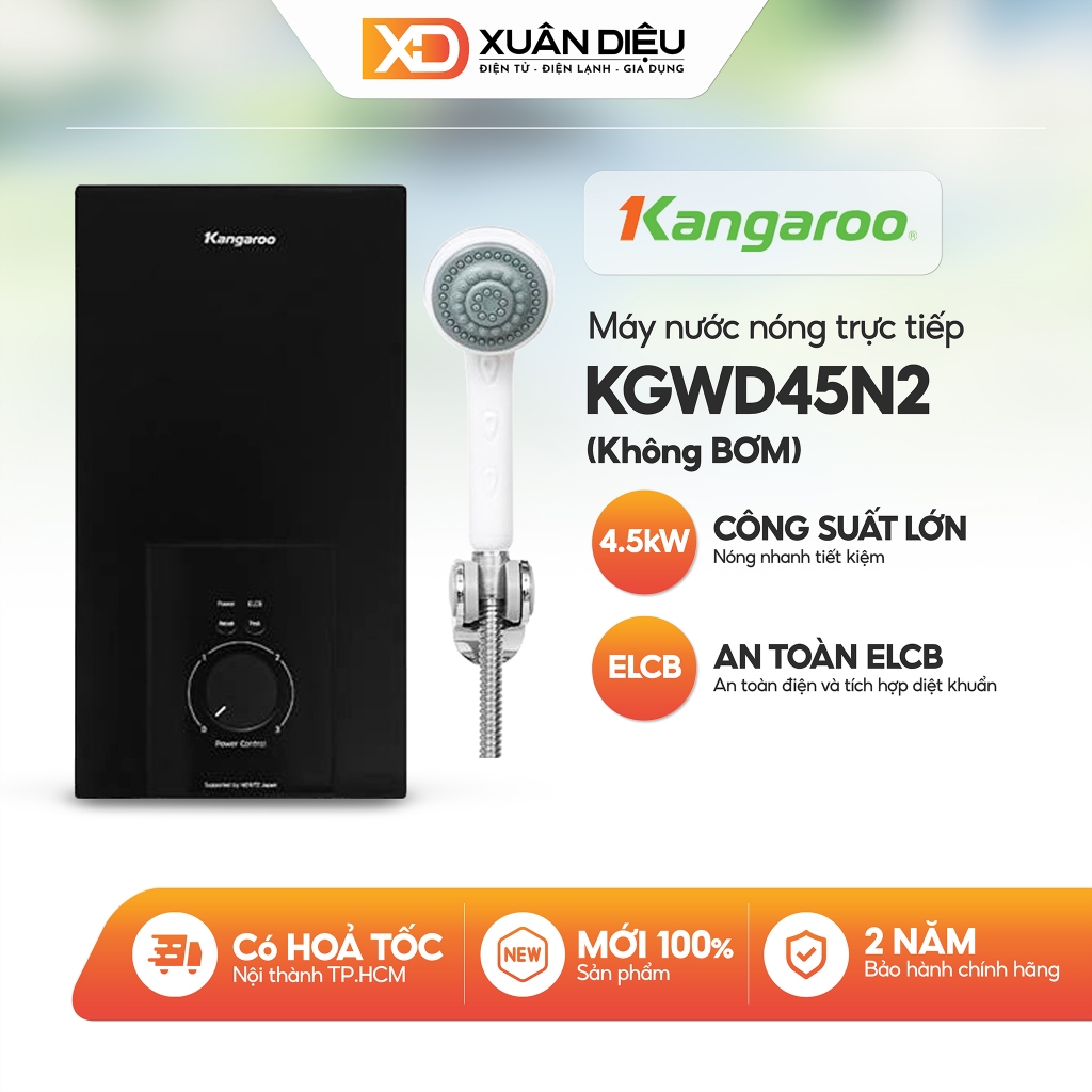 Máy Tắm Nóng Trực Tiếp Kangaroo KGWD45N2 | KGWD45P1