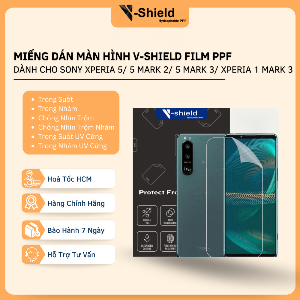 Miếng Dán Màn Hình V-Shield Film Ppf Dành Cho Sony Xperia 5/ 5 Mark 2/ 5 Mark 3/ Xperia 1 Mark 3 Mua