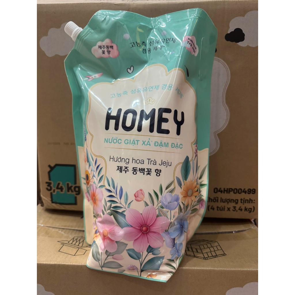 Nước Giặt HOMEY túi 3kg4 (HSD MỚI)